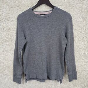 Relwen Thermal Waffle Knit Shirt‎ Mens Small Grey Long Sleeve Crew Neck Rugged